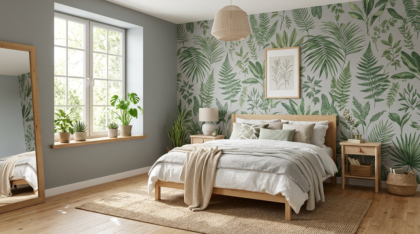 Choose artwork that blends grey and green